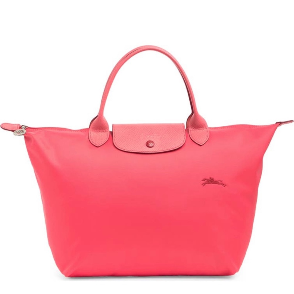 Longchamp Le Pliage Club Leather Trim Top Handle